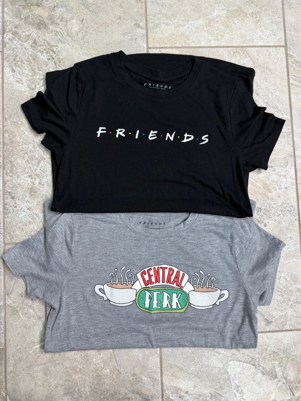 FRIENDS Women’s Graphic Tee Duo - Black & Gray